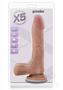 X5 Grinder Dildo With Balls 8.5in - Caramel