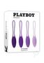 Playboy Put In Work Silicone Kegel Ball Set (4 Piece) - Purple